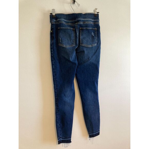 Spanx High Rise Distressed Raw Hem Ankle Pull On Slimming Jeans Size S - Picture 5 of 7